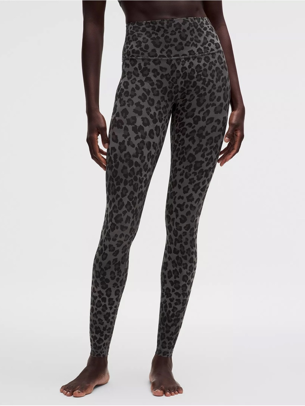 lululemon athletica Dark Gray Leopard High-Rise Leggings